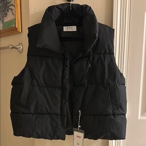 Black Puffer Vest by DYG